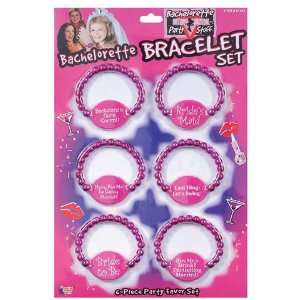 Bachelorette party outta control bracelets   set of 6