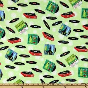   Of Christmas Records Mint Fabric By The Yard Arts, Crafts & Sewing