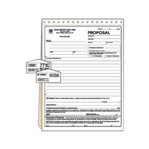  Three part New York state contractor proposal form.