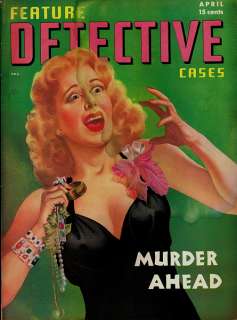 Original 1940s Detective pulp art SCREAMING LADY  