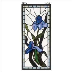  Iris Stained Glass Window Panel Meyda Tiffany Window