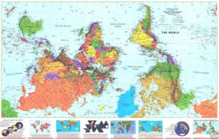 36x48 Hammond World Wall Map Modern Day as Antique  