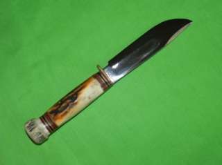 Custom Hand Made 2002 R. J. YOUNG MARBLES Hunting Fighting Stag Knife 