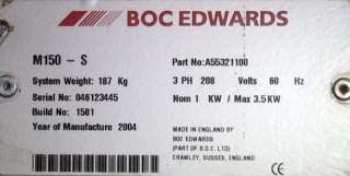 BOC Edwards M150 S Gas Reactor Column Look Good No Test  