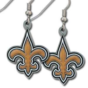    NFL Dangling Earrings   New Orleans Saints Logo
