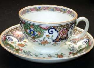 Minton ANTIQUE ASIAN ARTFUL DECORATIVE HP Tea cup and saucer  