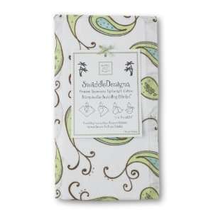    SwaddleDesigns Marquisette Swaddling Blanket   Kiwi Paisleys Baby