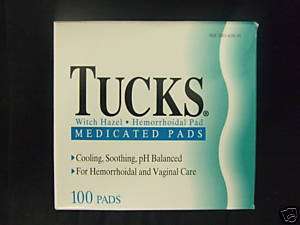 TUCKS MEDICATED HEMORRHOIDAL PADS (3 BOXES OF 100 PADS)  