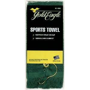  Green Sports Towel by Gold Eagle with Fastening Clip 