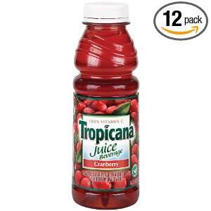 Tropicana Cranberry Cocktail, 15.2 Ounce Bottles (Pack of 12)  