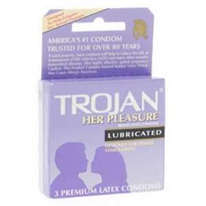  Trojan Her Pleasure Condoms 3 Pk Beauty