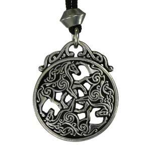  Celtic Knot Horse Triskele Pendant Equine Jewelry Goddess 
