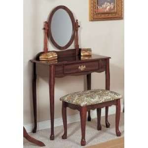  Queen Anne Vanity Table And Stool Set: Home & Kitchen