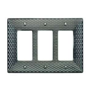  Mandalay Brushed Nickel Triple Rocker Wall Plate