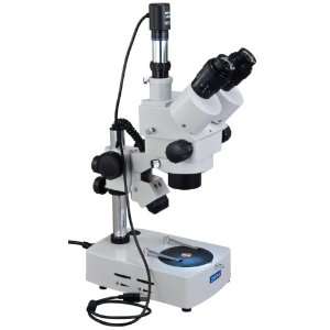 Trinocular Stereo Microscope Zoom 3.5x~90x w Electronic Eyepiece 