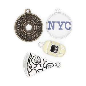  Blue Moon Trinket Shoppe Metal Charms 4/Pkg New York 