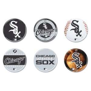  CHICAGO WHITE SOX OFFICIAL LOGO BUTTON 6 PACK Sports 