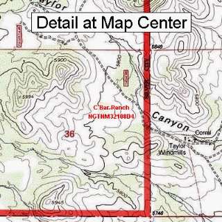  USGS Topographic Quadrangle Map   C Bar Ranch, New Mexico 