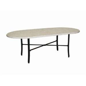   84 Oval Stone Patio Cast Tile Top Dining Table: Patio, Lawn & Garden