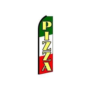  PIZZA (Tri color) Feather Banner Flag (11.5 x 3 Feet 