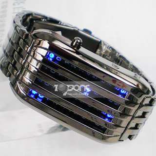 Casual Stag Knight Sports 44 LED Light Digital Stainless Wrist Watch 