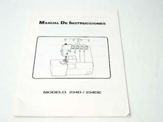 Original Manual De Instrucciones Modelo 234D / 234DE  