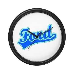  Retro Ford Blue Sports Wall Clock by CafePress: Home 