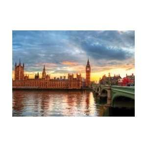  1000 Piece Sunset Over The River Thames Puzzle Toys 