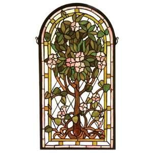   Tiffany 99049 Arched Tree Of Life Stained Glass Window: Home & Kitchen