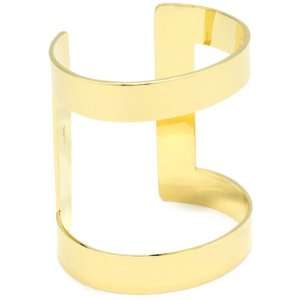 Bare Bones 14 Karat Gold Plated Standard Square Cuff Bracelet