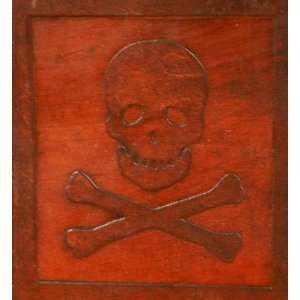 Jolly Roger Pirate Skull Embossed Handmade Leather Journal 6x9 Travel 