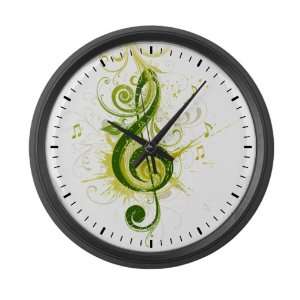  Large Wall Clock Green Treble Clef: Everything Else