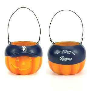  BSS   San Diego Padres MLB Halloween Pumpkin Candy Bucket 