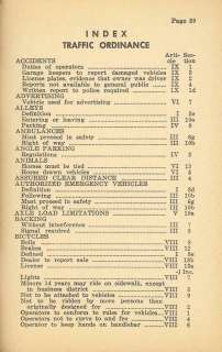 Grand Rapids TRAFFIC ORDINANCE No. 1291, 1956 MI  