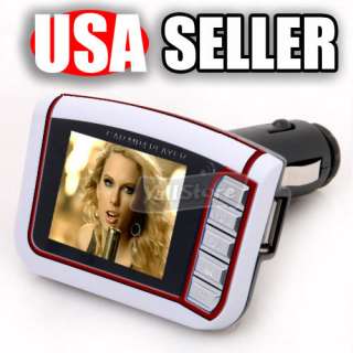 New 1.8 LCD Car MP3 MP4 Player Wireless FM Transmitter White  