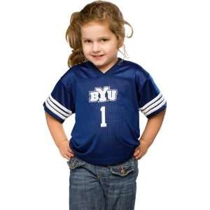  BYU Cougars Toddler Navy Football Jersey: Sports 