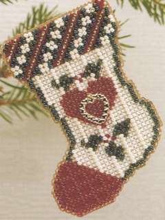 Heart Stocking Bead Ornament Kit Mill Hill 1997 Charmed Stockings 