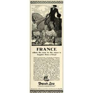   Cruise Ship Horseback Riding Voyage Transatlantic   Original Print Ad