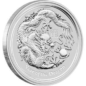 2012 Australia 2 oz Silver Dragon Lunar Coin Beautiful Ready to Ship 