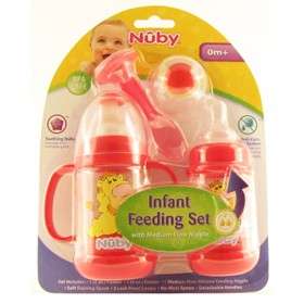 NUBY Infant Feeding Spoon Feeder Set Infafeeder RED NEW  
