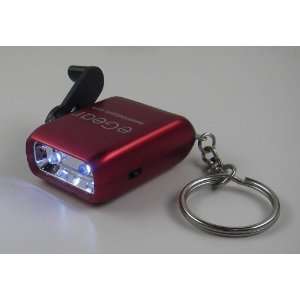  eGear Dynamo Dyno Mite 2 LED Keychain Light, Red: GPS 