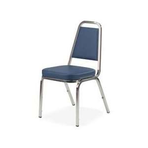 Lorell  Stacking Chair, 18x22x34 1/2, 4/CT, Blue/Chrome Frame 