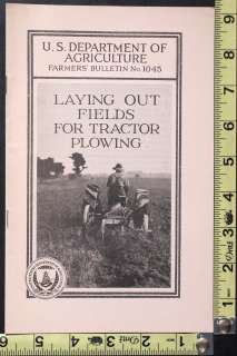   1927 Farmers Bulletin #1045 ~ Laying Out Fields for Tractor Plowing