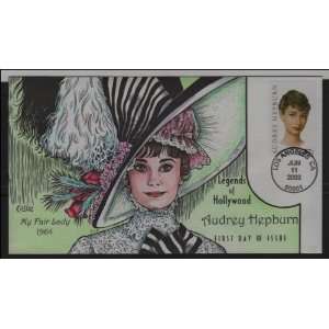   FDC Audrey Hepburn Legends of Hollywood Hand Painted Cover Everything