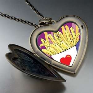  Love French Fries Large Pendant Necklace: Pugster: Jewelry