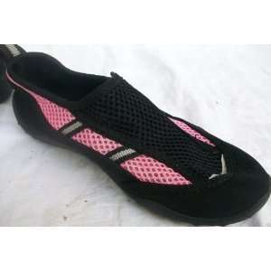  Girl Size 11 12, Beachwear Pink and Black Rubber Sole 