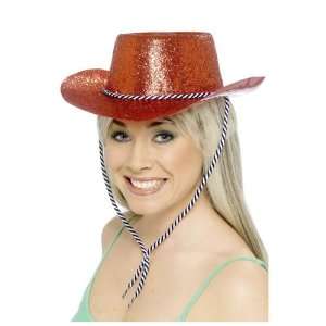  Smiffys Cowboy Red Glitter Hat Toys & Games