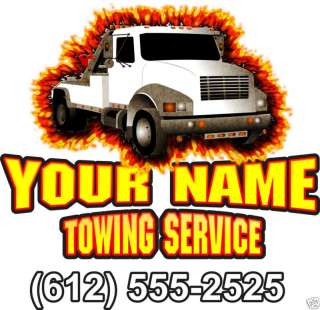 Salvage Tow Truck Hauling Custom Business Decal 24  