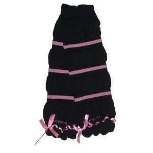    Black with Pink Ribbon Leg Warmers, Baby, Infant, Toddler: Beauty