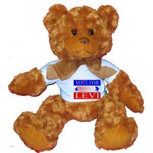  VOTE FOR LEVI Plush Teddy Bear with BLUE T Shirt: Toys 
